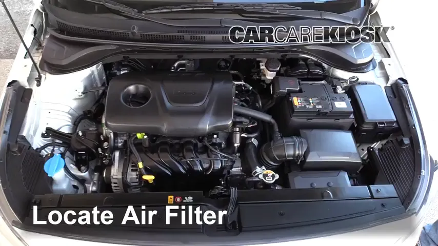 2018 Hyundai Accent SEL 1.6L 4 Cyl. Filtre à air (moteur) Changement